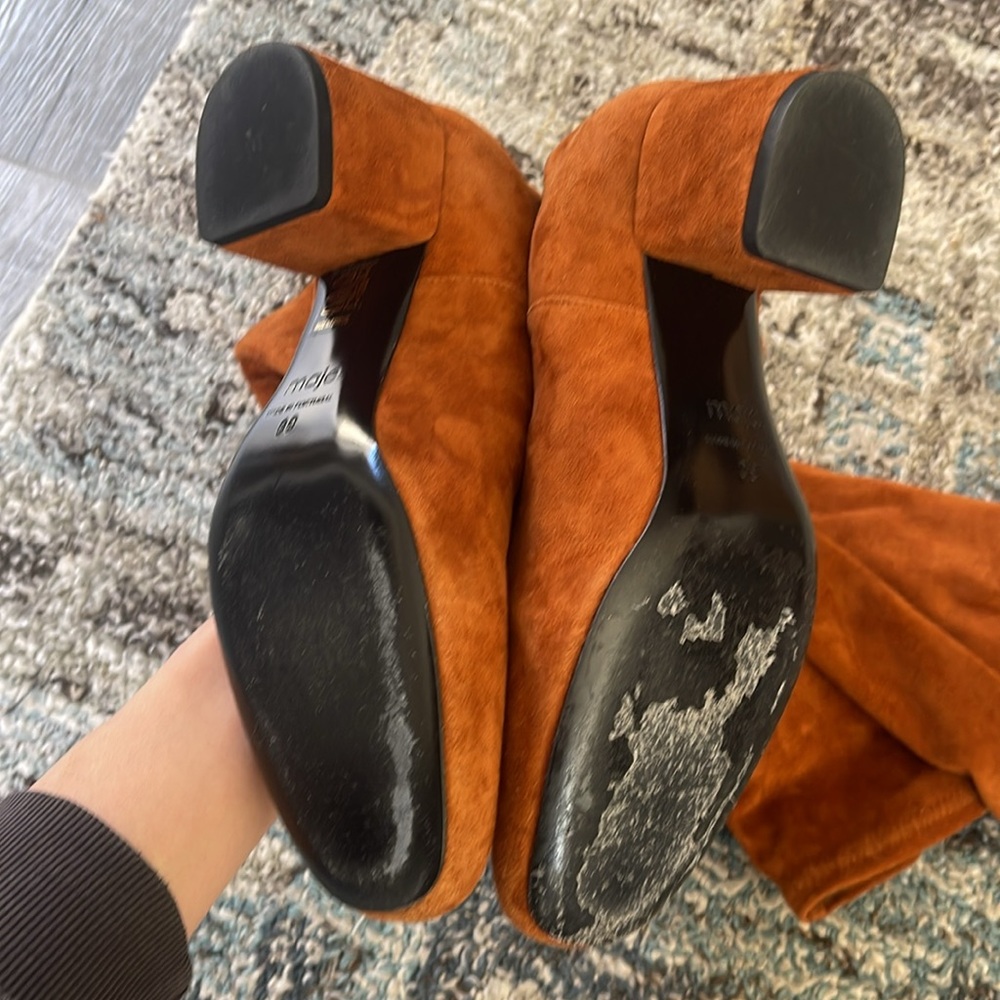Maje Suede Over the Knee Sock Boot - Picture 11 of 12